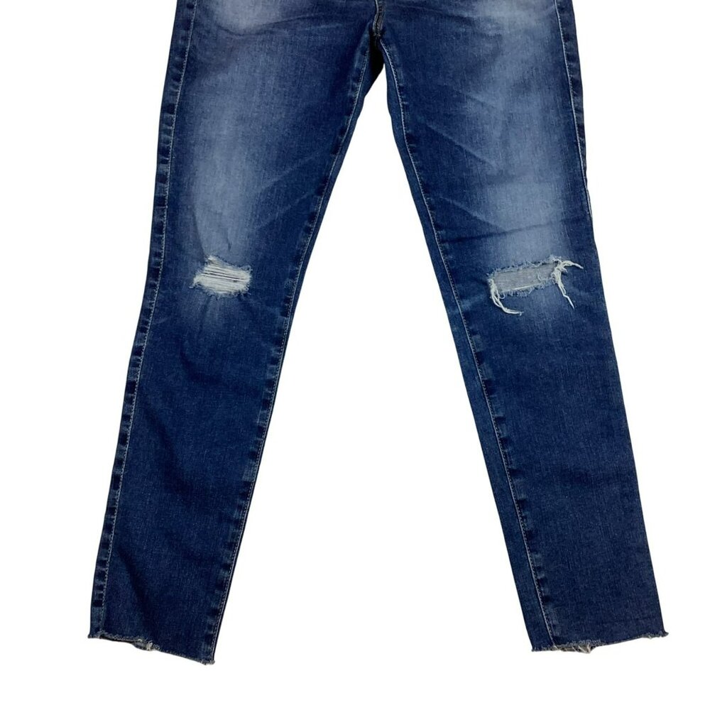 Adriano Goldschmied Legging Skinny Jeans Distressed Raw Hem Womens 30R - Picture 3 of 12